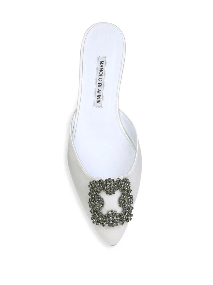 商品Manolo Blahnik|Hangisi Embellished Satin 穆勒鞋,价格¥2683,第4张图片详细描述