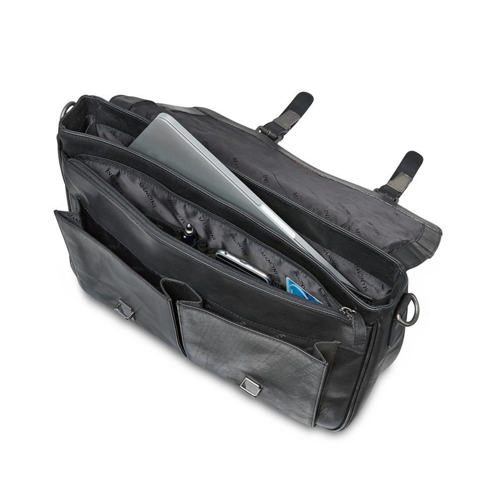商品Mancini Leather Goods|Buffalo Collection Single Compartment Laptop Briefcase,价格¥2206,第4张图片详细描述