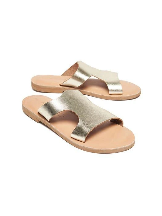 商品ALETA SANDALS|Helmet Slide_Gold,价格¥771,第1张图片