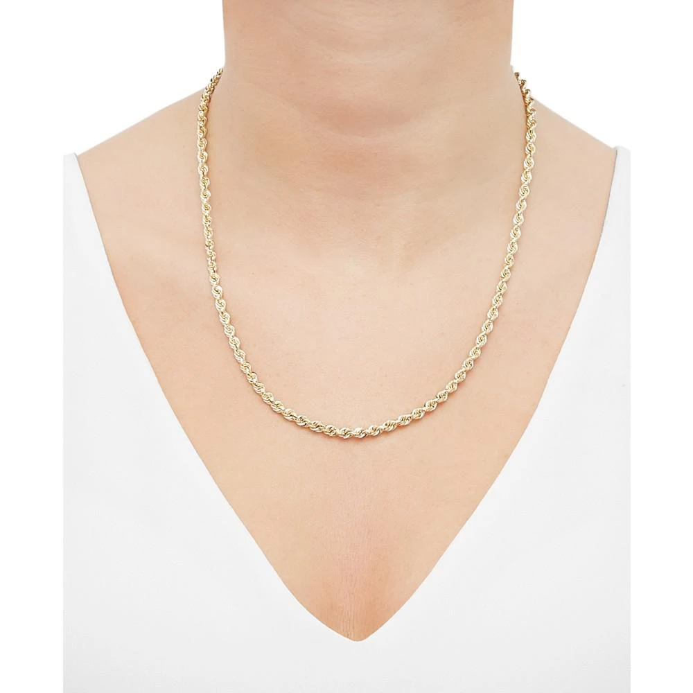商品Macy's|Glitter Rope Link 20" Chain Necklace (4mm) in 14k Gold,价格¥21634,第2张图片详细描述
