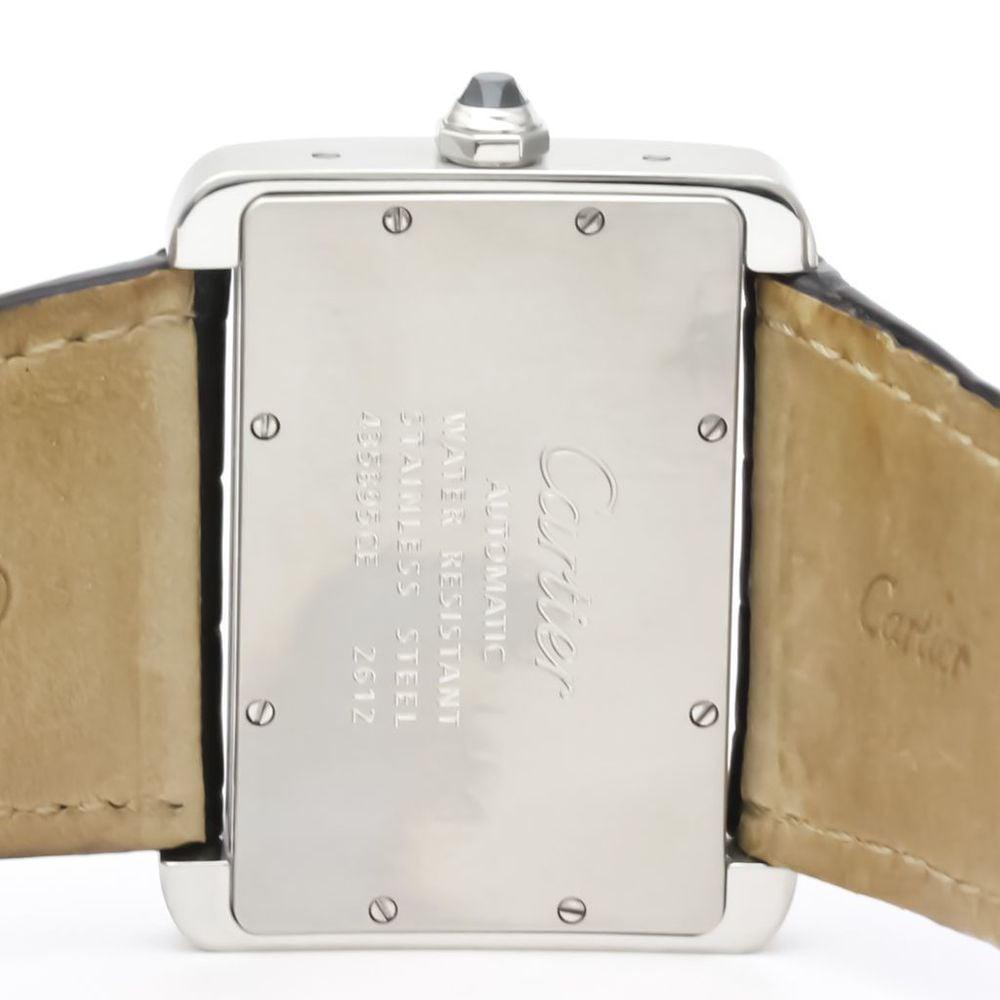 Cartier Silver Stainless Steel Tank Divan W6300755 Automatic Men's Wristwatch 38 mm商品第5张图片规格展示