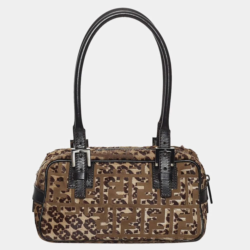 商品[二手商品] Fendi|Fendi Brown Pony Hair Top Handle Bag,价格¥4883,第3张图片详细描述
