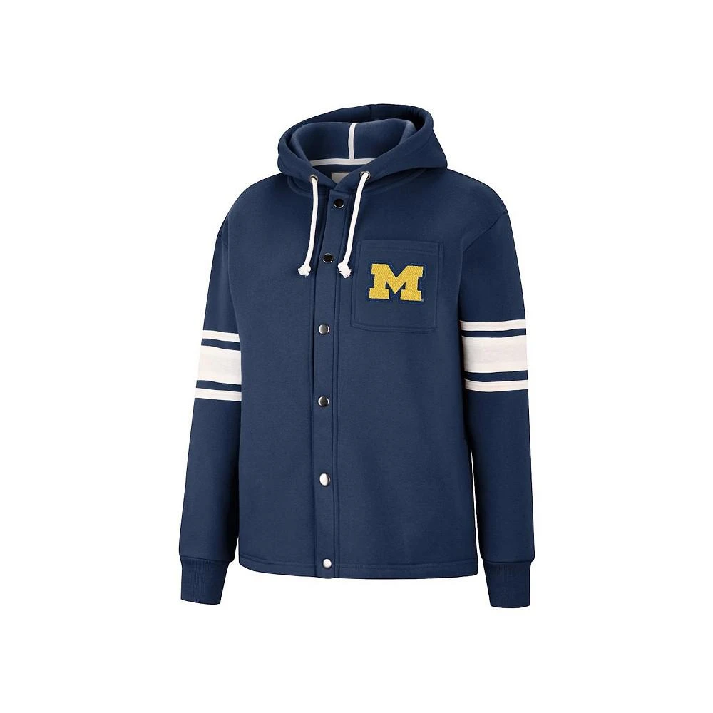 商品Colosseum|Women's Navy Michigan Wolverines Mia Striped Full-Snap Hoodie Jacket,价格¥511,第3张图片详细描述