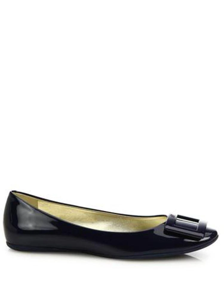 商品Roger Vivier|Roger Vivier - Gommette Patent Leather Ballet Flats,价格¥4130,第5张图片详细描述