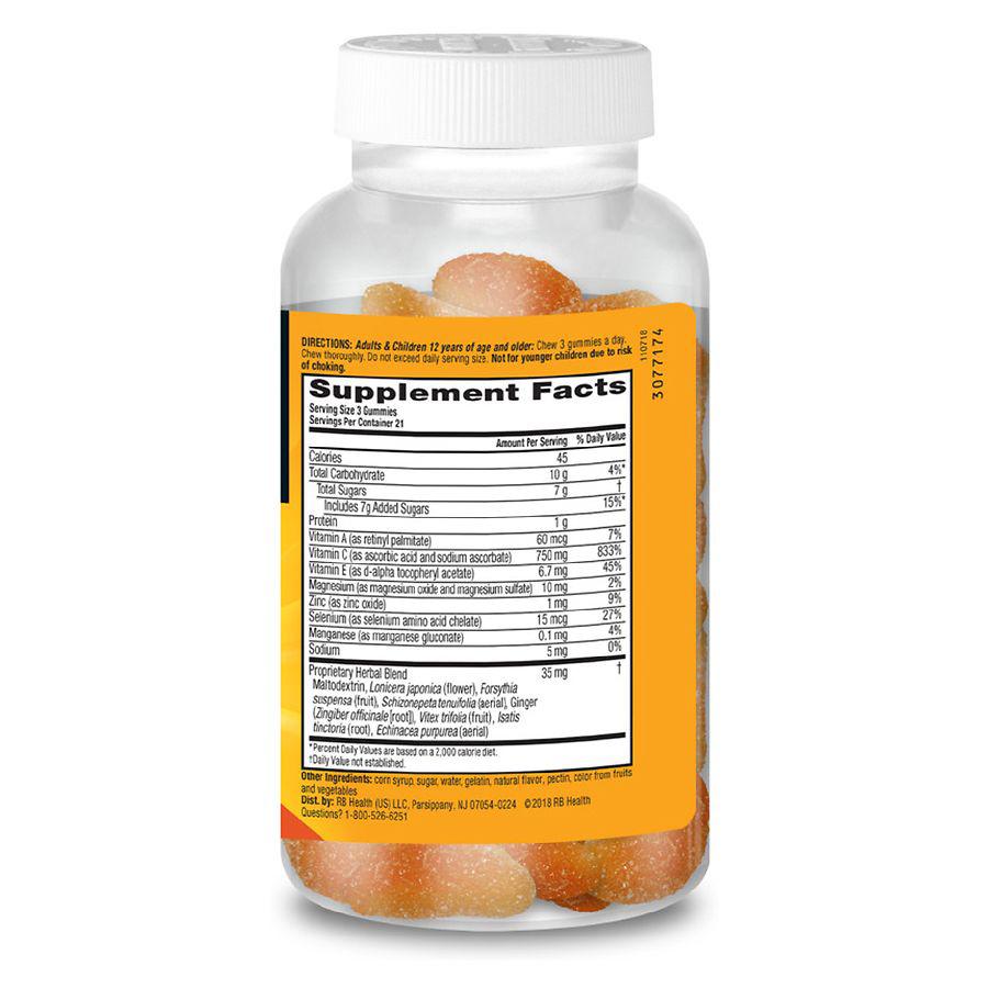 Airborne 免疫支持软糖 1000mg维生素C 橘子味商品第5张图片规格展示