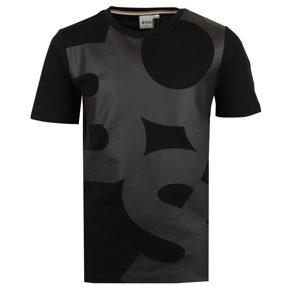商品Hugo Boss|Black Oversized Logo Short Sleeve T Shirt,价格¥486-¥530,第1张图片