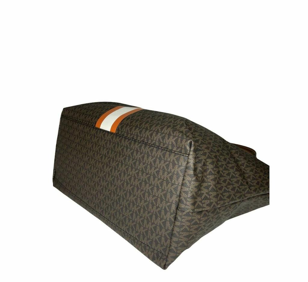 商品Michael Kors|Michael Kors Travel Large Leather Stripe Top Zip Tote Handbag Shoulder Bag,价格¥1905,第6张图片详细描述