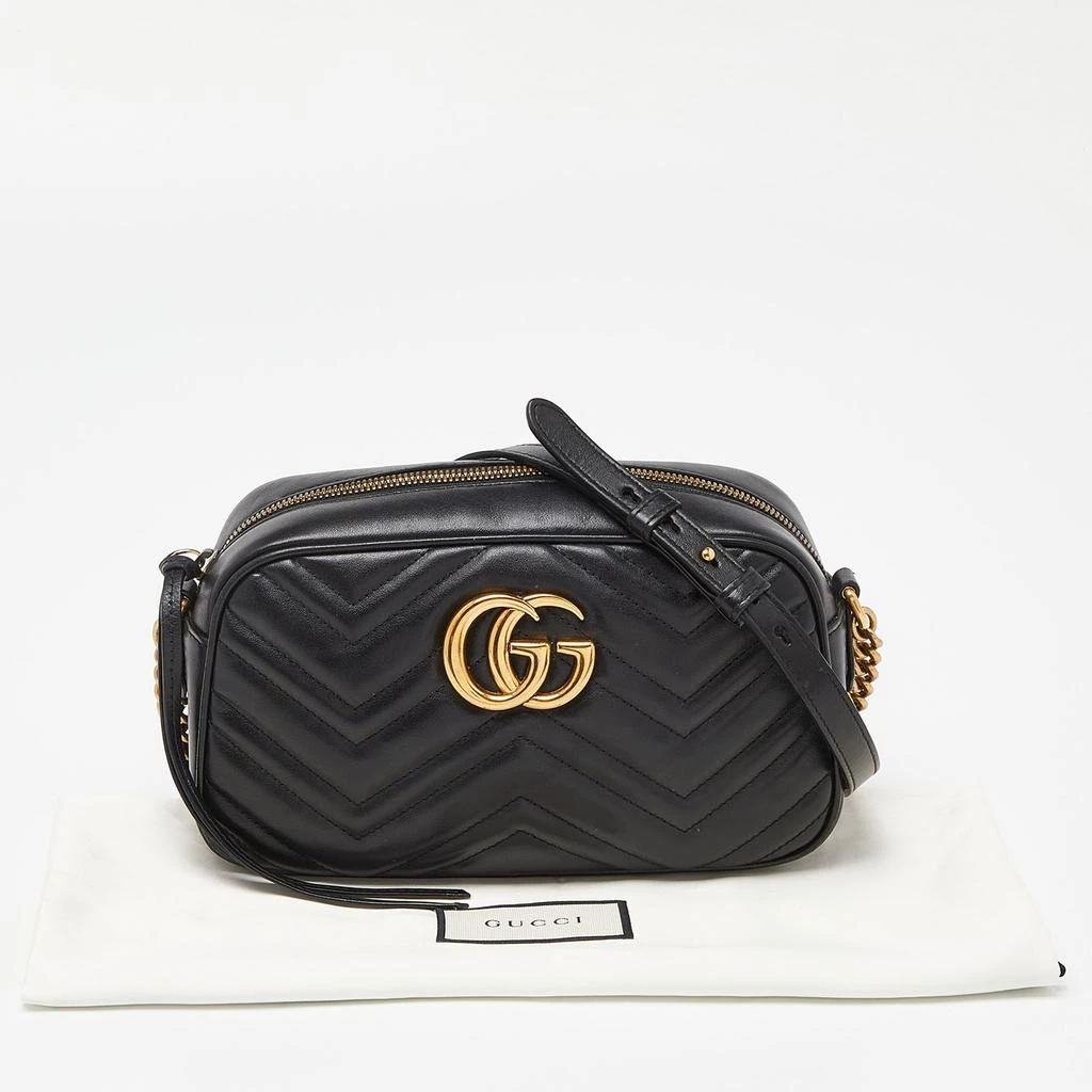 Gucci Black Matelassé Leather Small GG Marmont Camera Bag 商品