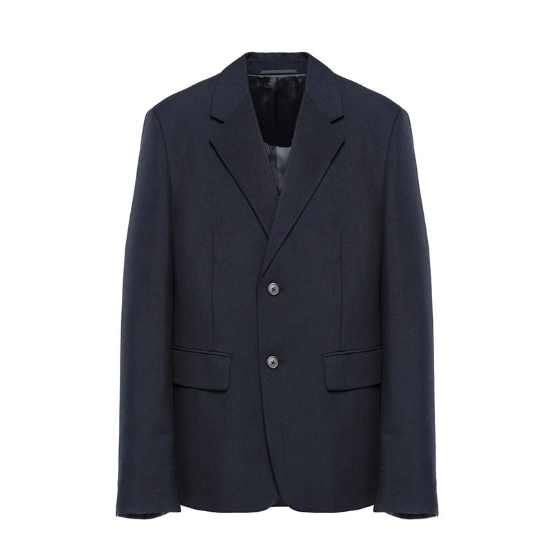 商品Prada|【预售3-7天】普拉达 男士蓝色单排扣羊毛混纺外套UGM169_1Y7M_F0008_S_212,价格¥21661,第1张图片