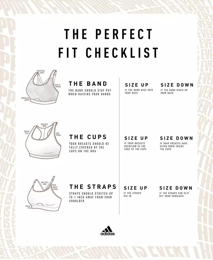 商品Adidas|Plus Size Powerreact Training Medium-Support Bra,价格¥198,第5张图片详细描述