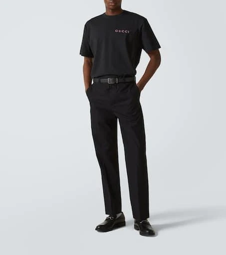 商品Gucci|Logo棉质针织T恤,价格¥6191,第2张图片详细描述