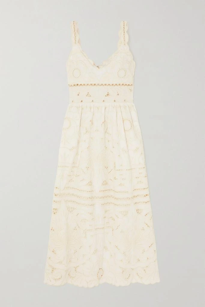 商品Sea|Blaire 马德拉刺绣有机纯棉中长连衣裙  - US2,价格¥1863,第1张图片