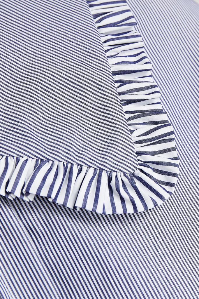 Civial ruffle-trimmed striped cotton-poplin shirt商品第2张图片规格展示