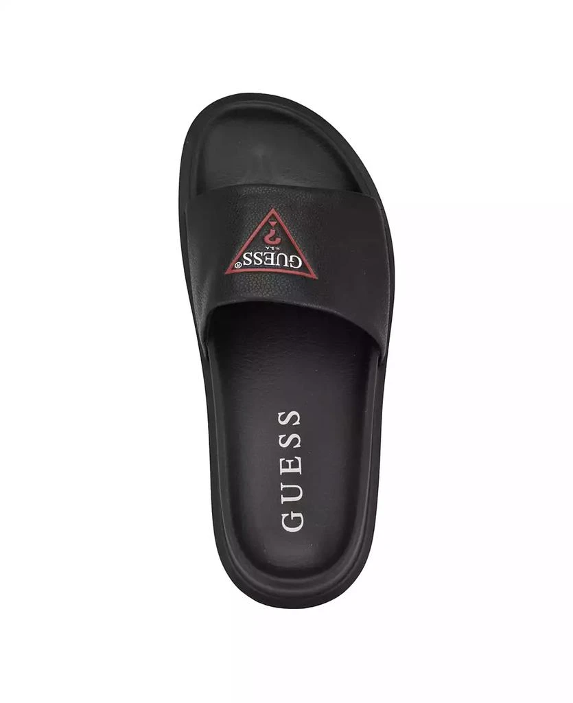 商品GUESS|Men's Vumble Triangle Emblem Fashion Slide Sandal,价格¥337,第4张图片详细描述