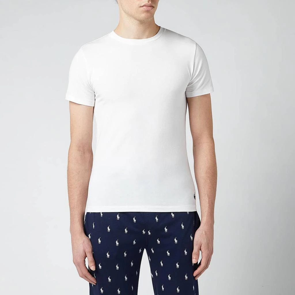 商品Ralph Lauren|Polo Ralph Lauren Men's 2-Pack Classic Crewneck T-Shirts - White,价格¥278,第1张图片