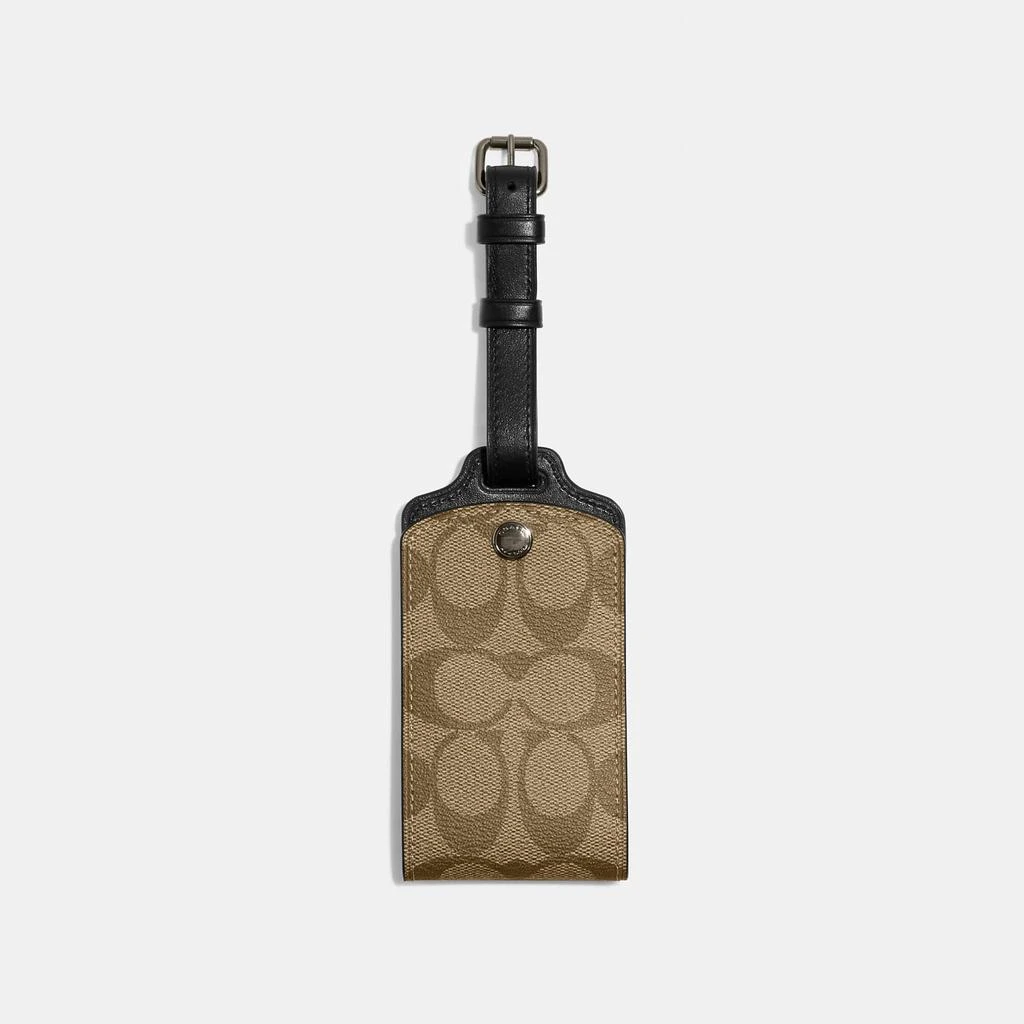 商品Coach|Coach Outlet Luggage Tag In Signature Canvas,价格¥170,第1张图片详细描述