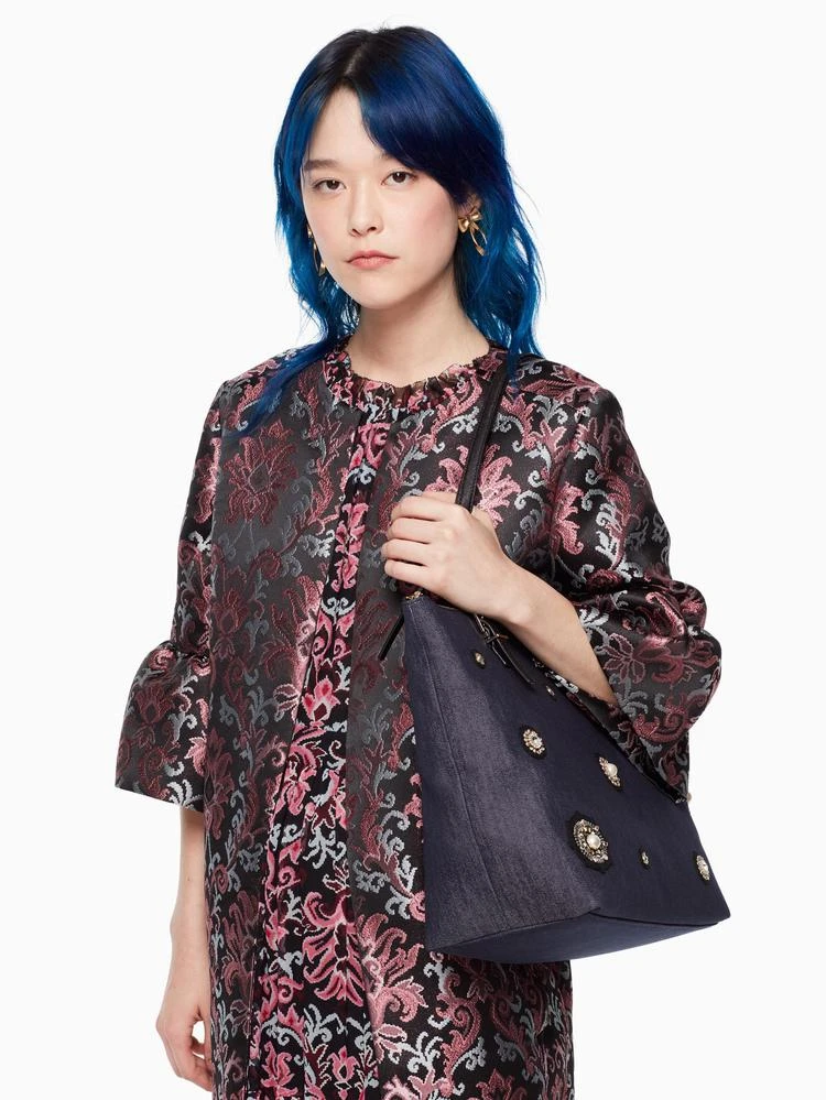 商品Kate Spade|cameron street embellished denim maya,价格¥1098,第2张图片详细描述