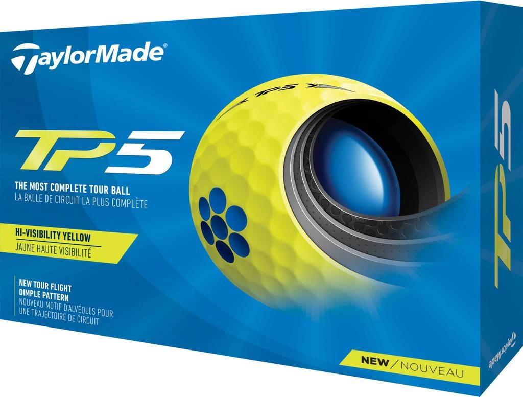 商品TaylorMade|TaylorMade 2021 TP5 Yellow Golf Balls,价格¥411,第1张图片