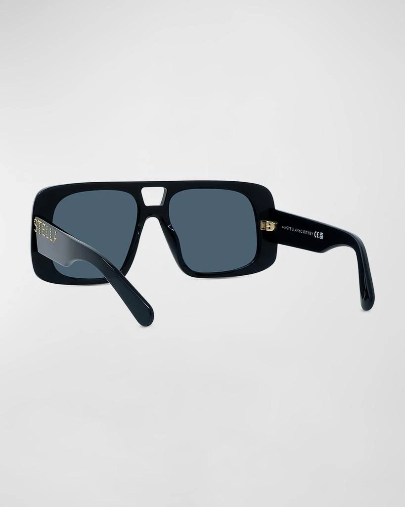 商品Stella McCartney|Oversized Logo Acetate Aviator Sunglasses,价格¥1747,第2张图片详细描述