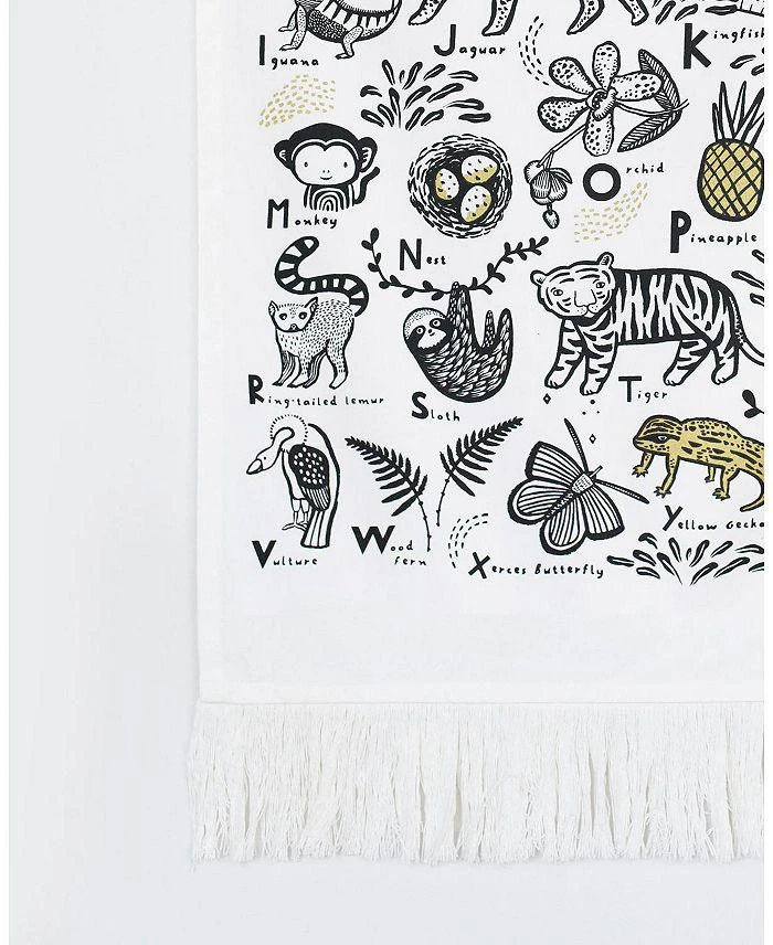 商品Wee Gallery|Jungle Alphabet Printed Tapestry - All Ages,价格¥398,第2张图片详细描述