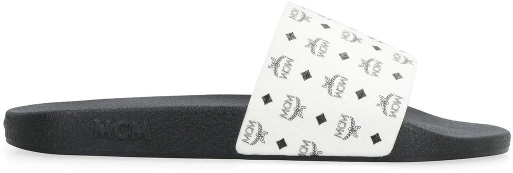 商品MCM|MCM Allover Logo Printed Slip-On Slides,价格¥1179,第2张图片详细描述