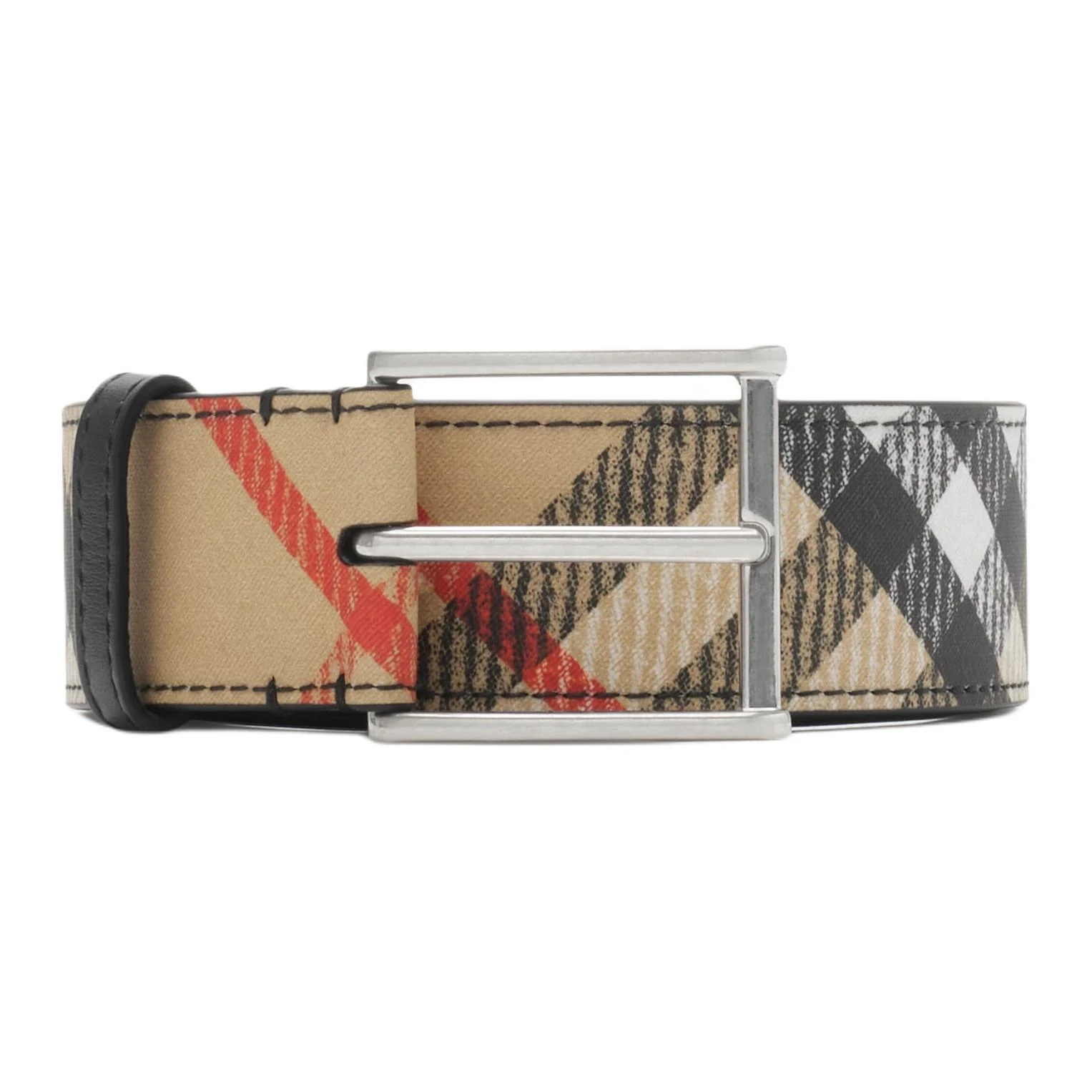 商品[国内直发] Burberry|博柏利 品牌标识 小牛皮 皮带 男款 棕色 宽3.5CM,价格¥2929,第1张图片