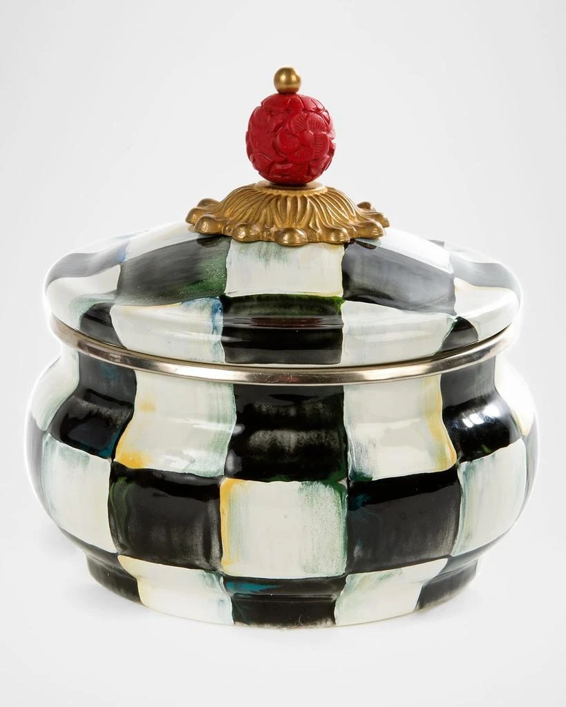 商品MacKenzie-Childs|Courtly Check Squashed Pot,价格¥776,第1张图片