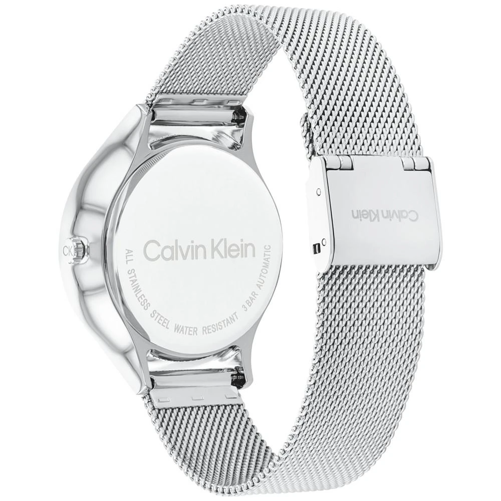 商品Calvin Klein|Men's Automatic Timeless Stainless Steel Mesh Bracelet Watch 38mm,价格¥1525,第3张图片详细描述