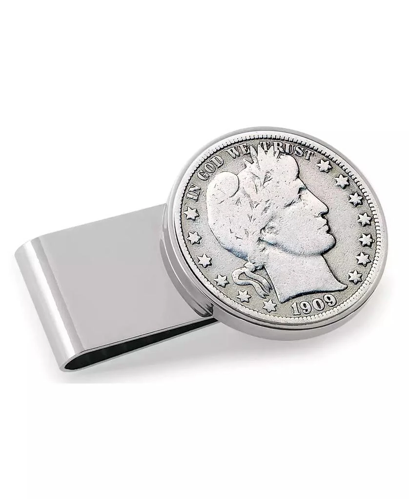 商品American Coin Treasures|Men's Silver Barber Half Dollar Stainless Steel Coin Money Clip,价格¥598,第1张图片