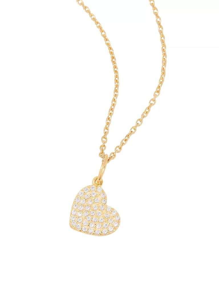 商品brook & york|Adeline Heart 14K-Gold Vermeil & White Topaz Pendant Necklace,价格¥825,第3张图片详细描述