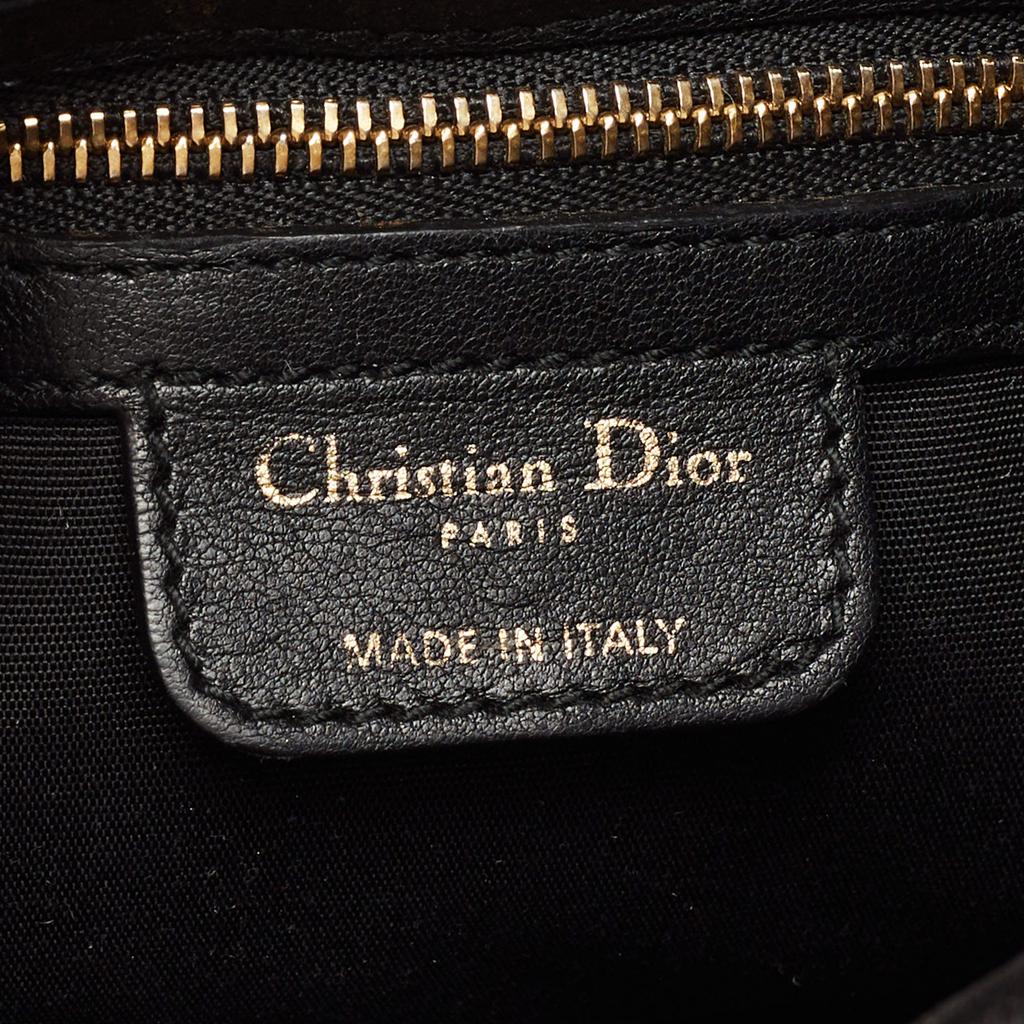 Dior Black Leather Contrast Twist Hobo商品第10张图片规格展示