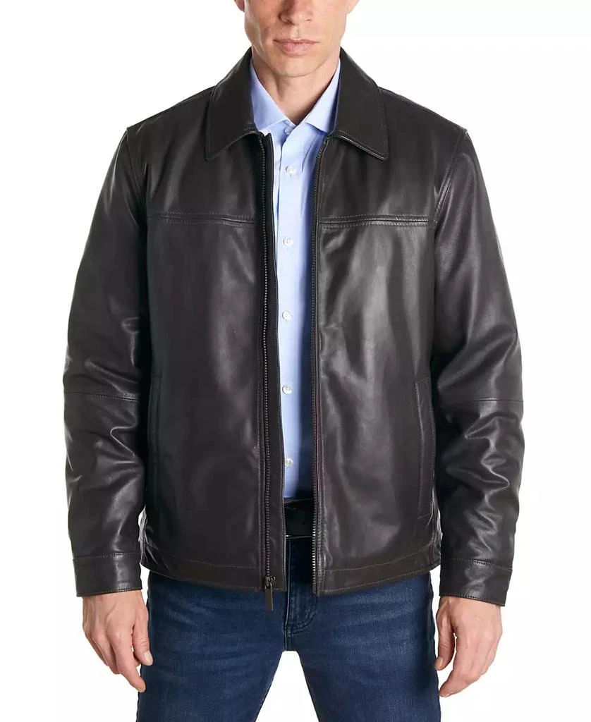 商品Perry Ellis|Men's Classic Leather Jacket,价格¥1568,第1张图片