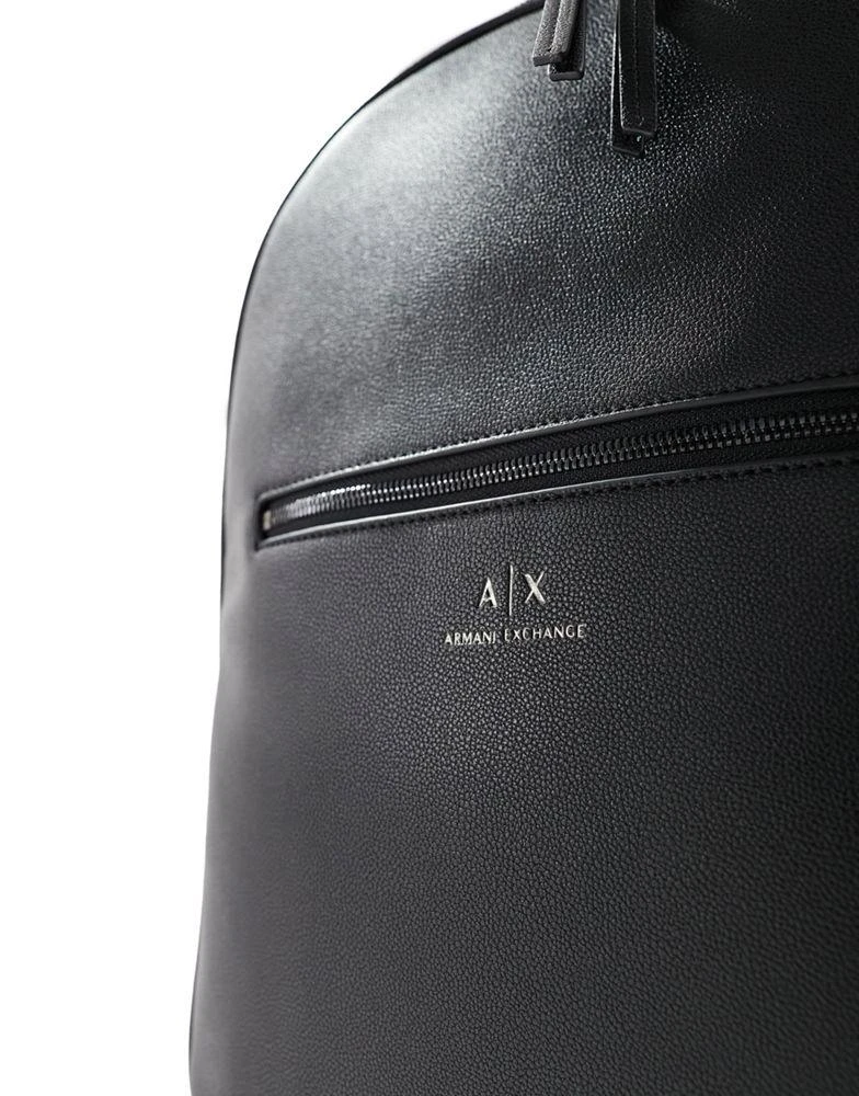 商品Armani Exchange|Armani Exchange logo faux leather backpack in black,价格¥1187,第2张图片详细描述