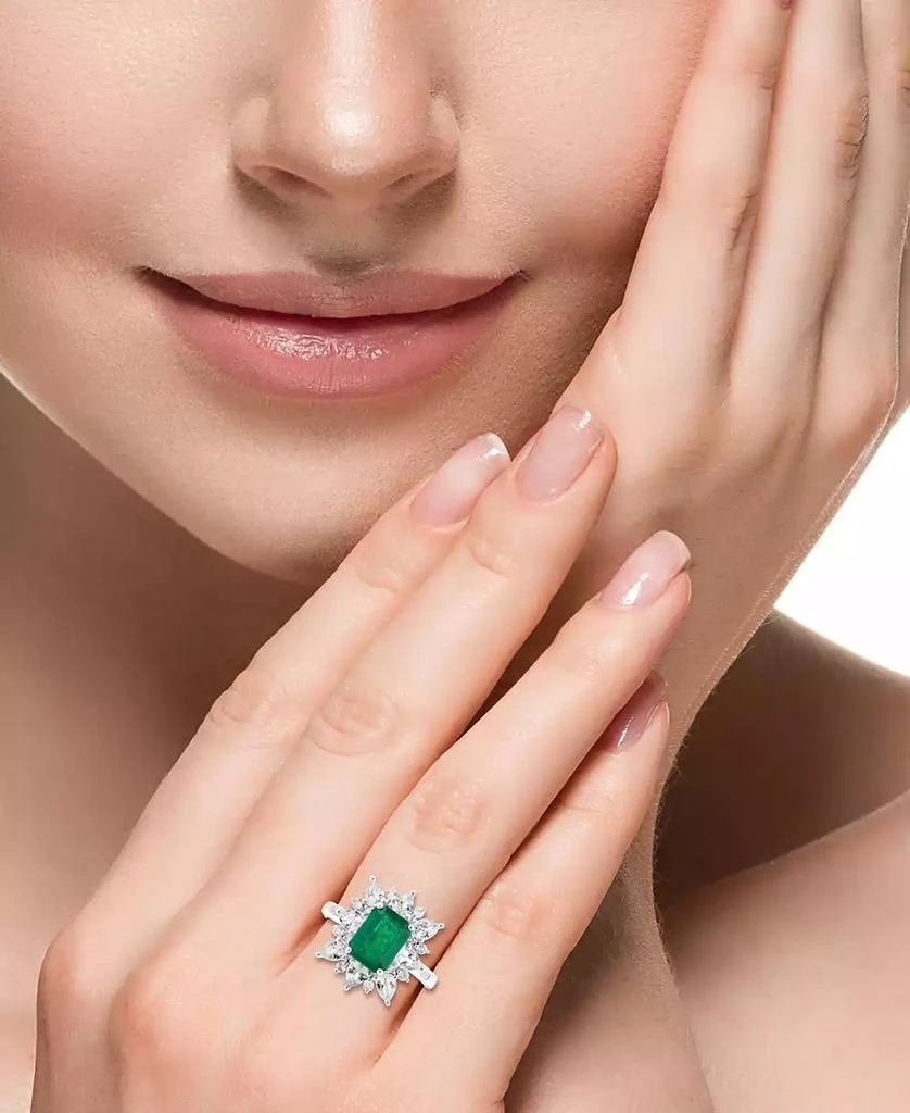 商品Effy|EFFY® Multi-Gemstone (3-3/8 ct. t.w.) Ring in 14k White Gold,价格¥26602,第2张图片详细描述