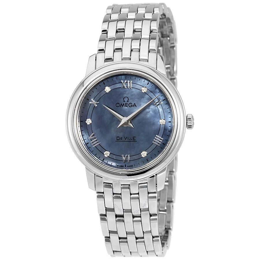 商品Omega|De Ville Prestige Blue Mother of Pearl Ladies Watch 424.10.27.60.57.001,价格¥17667,第1张图片