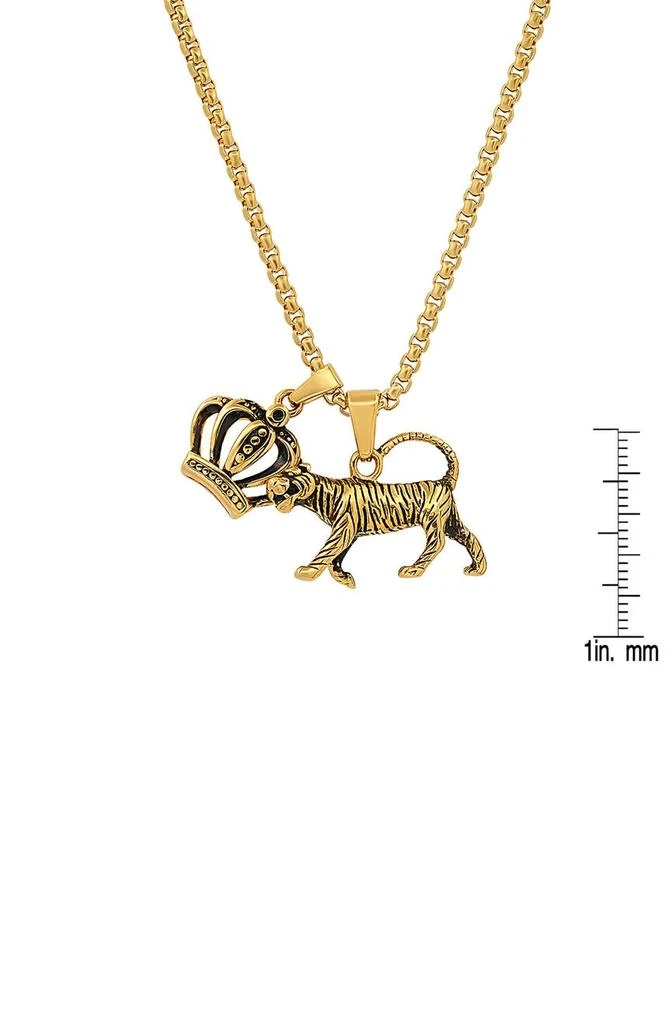 商品HMY JEWELRY|18k Gold-Plated Stainless Steel Tiger King Pendant Necklace,价格¥263,第3张图片详细描述