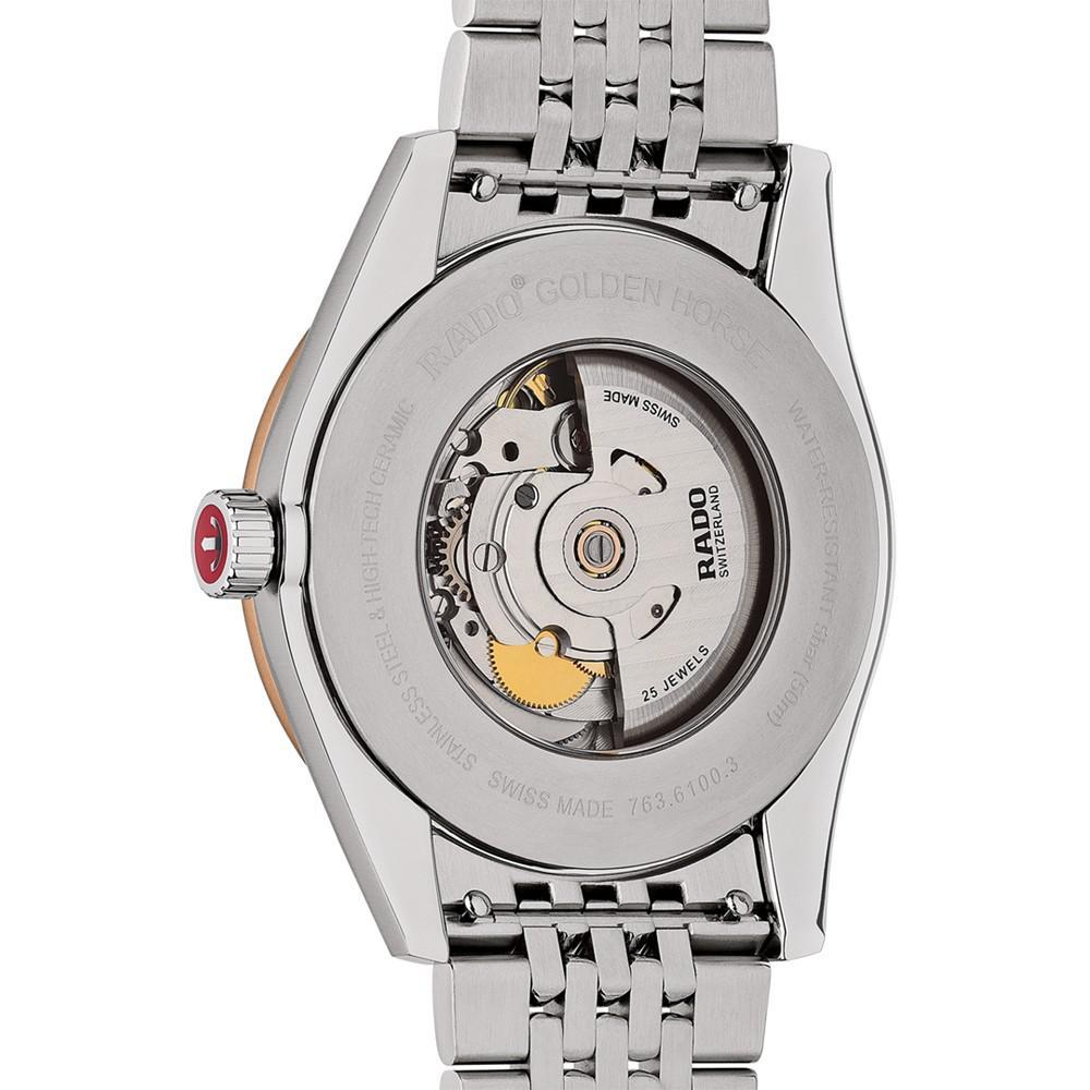 商品Rado|Men's Swiss Automatic Golden Horse Tradition Stainless Steel Bracelet Watch 41.8mm,价格¥15225,第7张图片详细描述