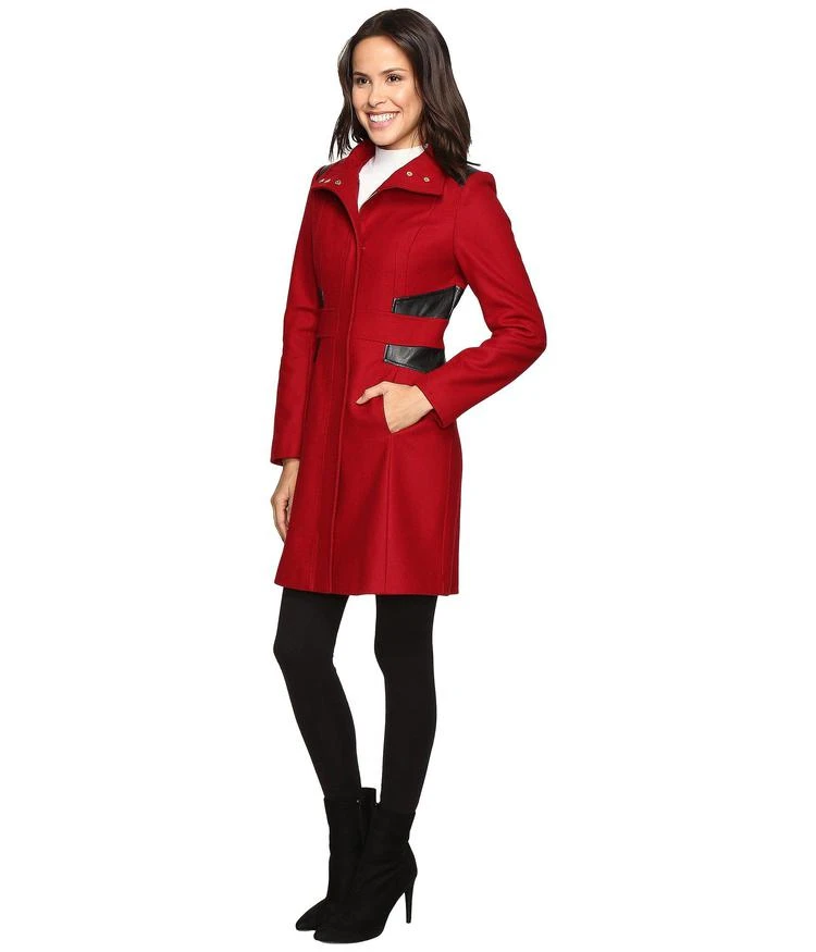 商品Via Spiga|Via Spiga Stand Collar Coat w/ PU 女士外套,价格¥750,第2张图片详细描述