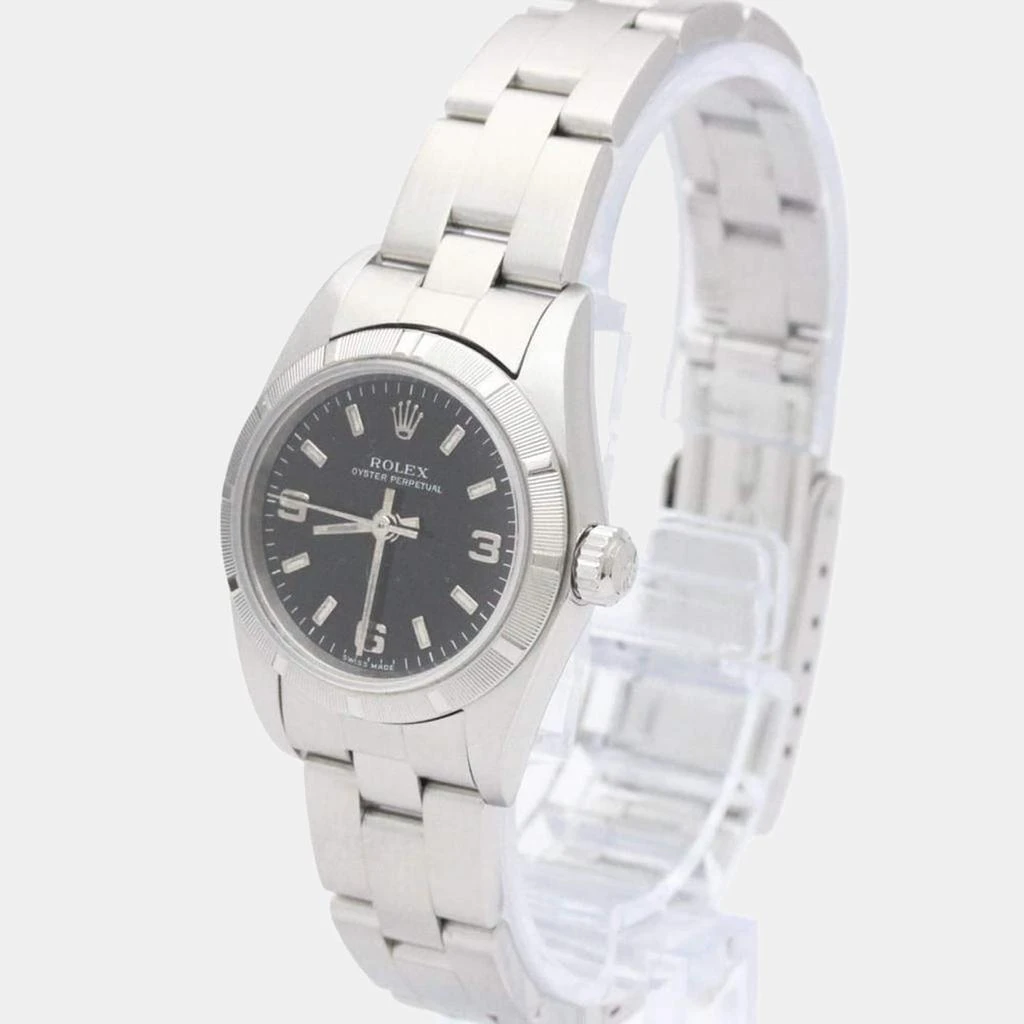 商品[二手商品] Rolex|Rolex Black Stainless Steel Oyster Perpetual 76030 Women's Wristwatch 24 mm,价格¥27076,第3张图片详细描述