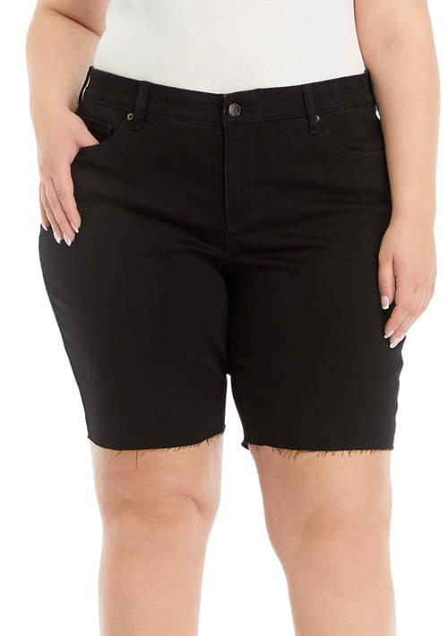 Shop Plus Size Mid Rise Bermuda Shorts on Sale at BeyondStyle