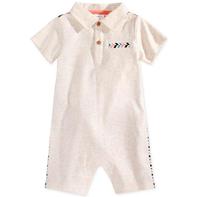 商品First Impressions|Polo Cotton Romper, Baby Boys (0-24 months), Created for Macy's,价格¥51,第1张图片