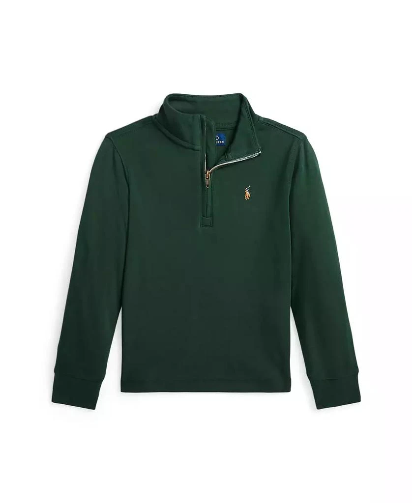 商品Ralph Lauren|Toddler and Little Boys Cotton Interlock Quarter-Zip Pullover Sweatshirt,价格¥329,第1张图片