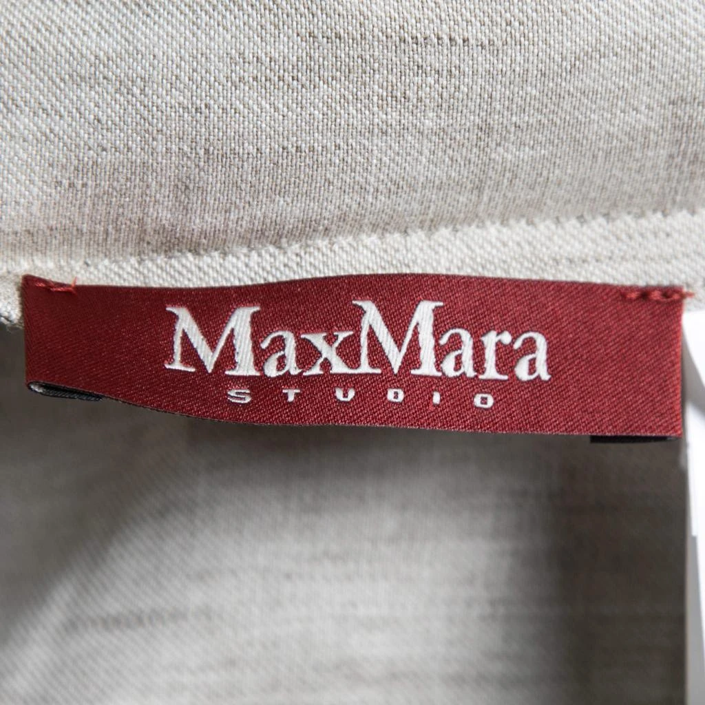商品[二手商品] Max Mara|Max Mara Studio Beige Linen Single Breasted Blazer M,价格¥1307,第4张图片详细描述