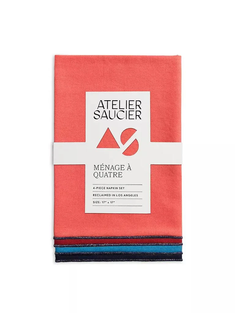 Atelier Saucier Ménage À Quatre Gemstone 4-Piece Napkin Set from Saks Fifth Avenue