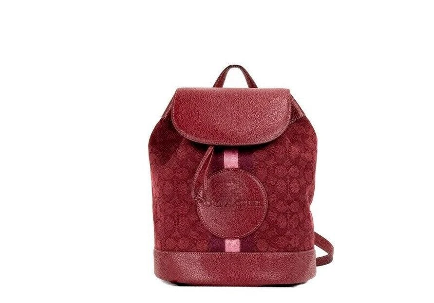 商品Coach|COACH Dempsey Red Apple Signature Jacquard Canvas Logo Patch Backpack,价格¥2355,第1张图片