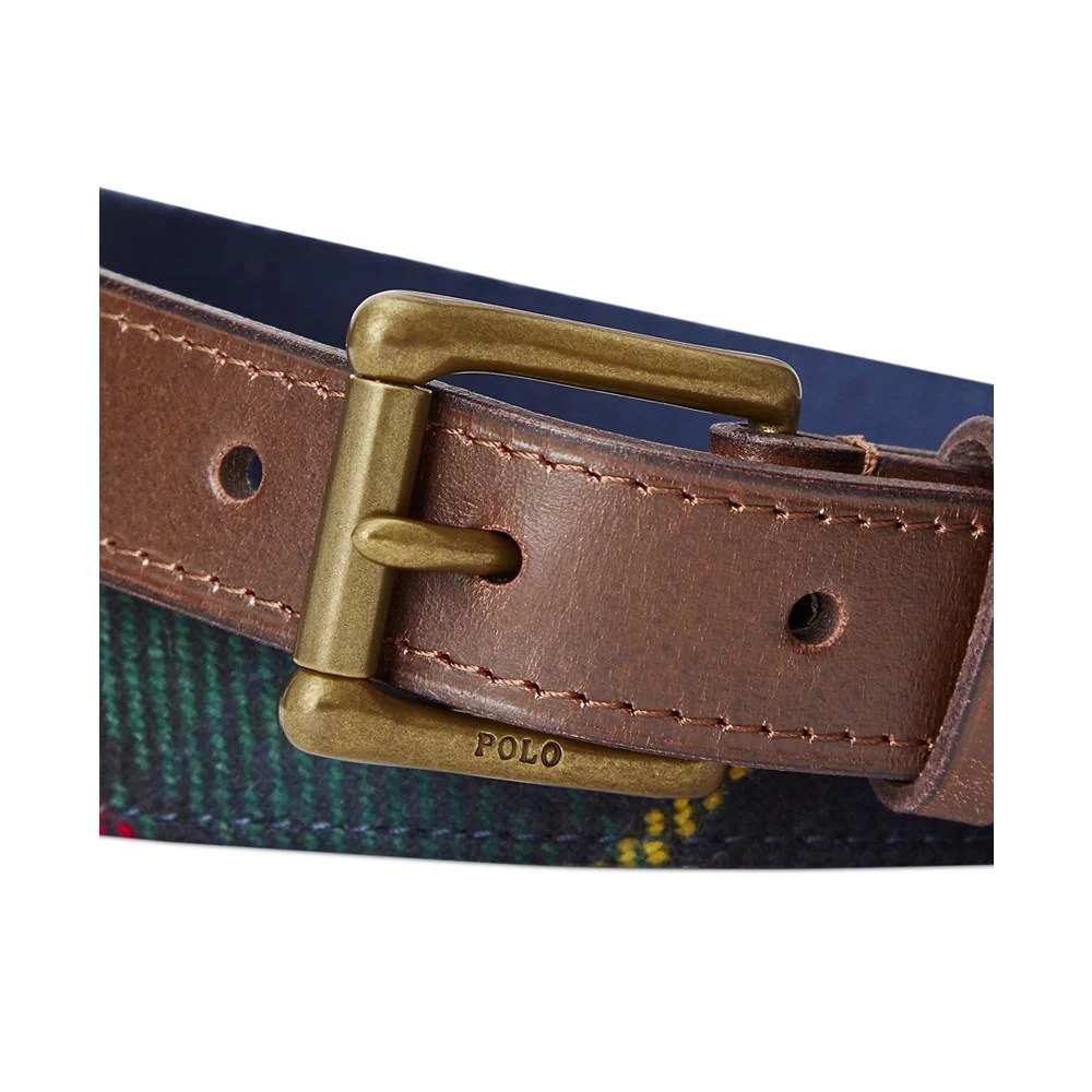 商品Ralph Lauren|Men's Leather-Trim Tartan Belt,价格¥965,第2张图片详细描述