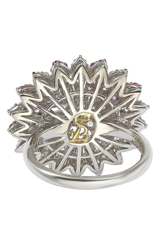 商品Suzy Levian|Sterling Silver & Pink Sapphire Flower Ring,价格¥3150,第2张图片详细描述