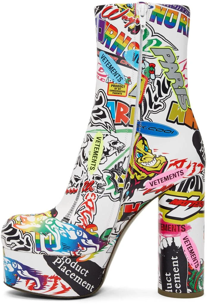 商品Vetements|White Sticker Platform Boots,价格¥3587,第3张图片详细描述