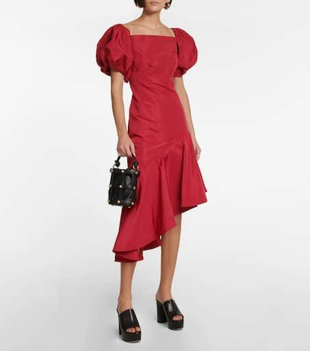 商品Ralph Lauren|荷叶边塔夫绸中长连衣裙,价格¥4080,第2张图片详细描述