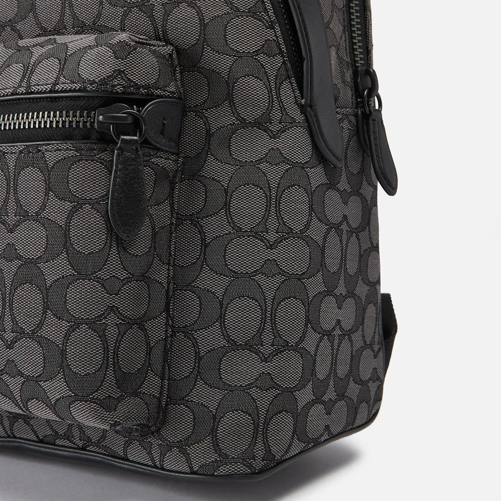 商品Coach|Coach Charter Leather-Trimmed Logo-Jacquard Backpack,价格¥2862,第3张图片详细描述